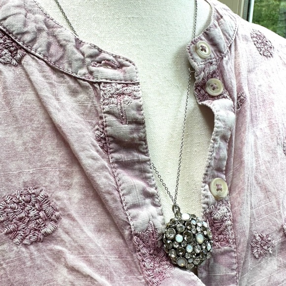 LOFT multi-color & size Crystal Pendant Silver Tone Variable Chain Length EUC - Picture 9 of 10